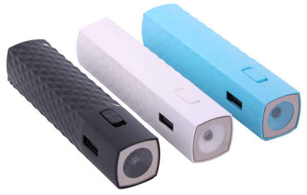Power Bank: Portable Charger and Flashlight in one for phone, camera, MP3 etc.