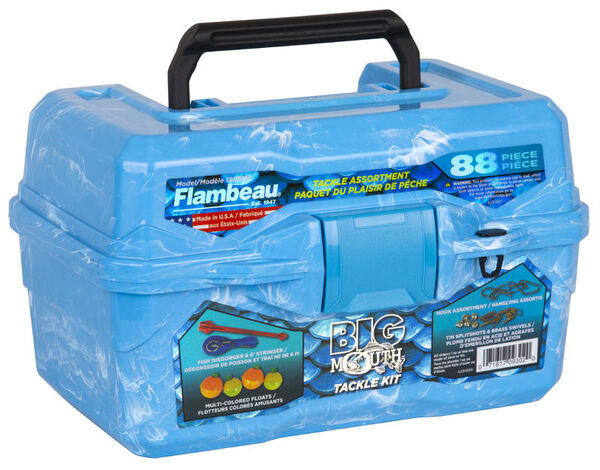 Flambeau Big Mouth Tackle Box Kit - Pearl Blue Swirl