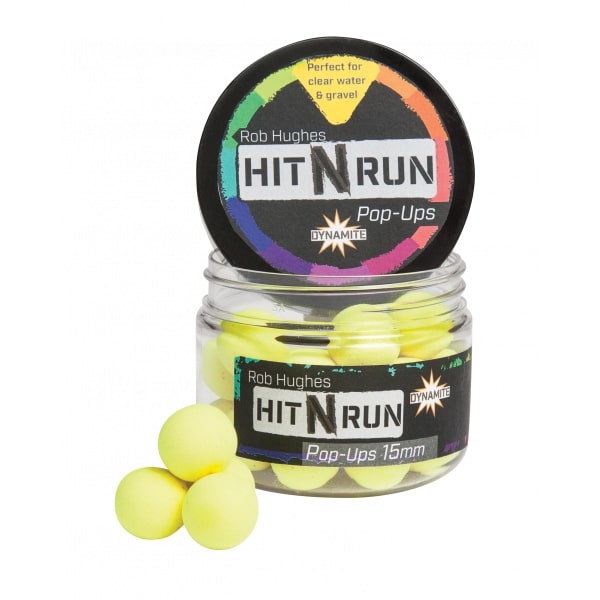 Dynamite Baits Hit N Run Pop Ups (15mm) - Yellow