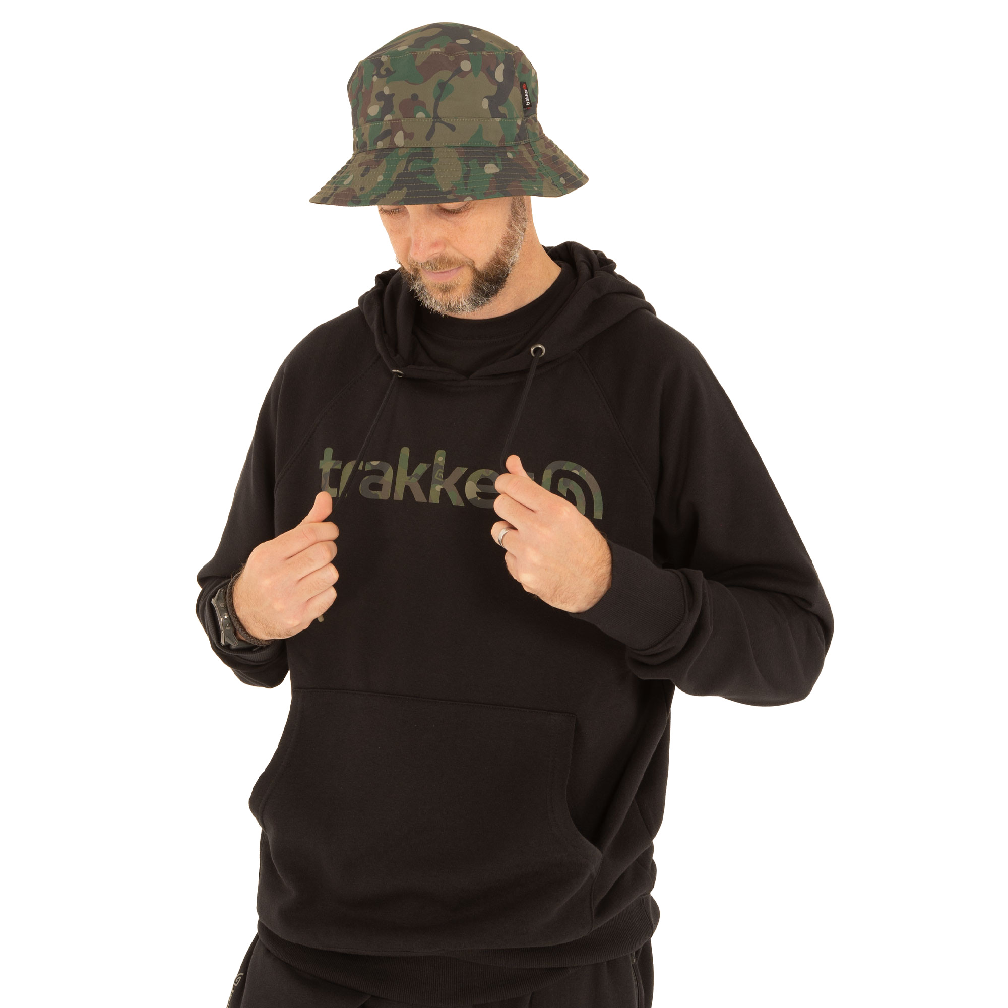 Trakker CR Logo Hoody Black Camo