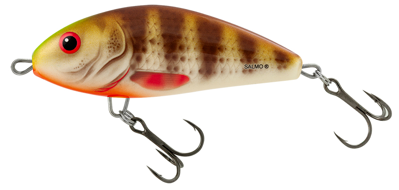 Salmo Fatso Sinking Jerkbait 8cm (25g) - Spotted Brown Perch