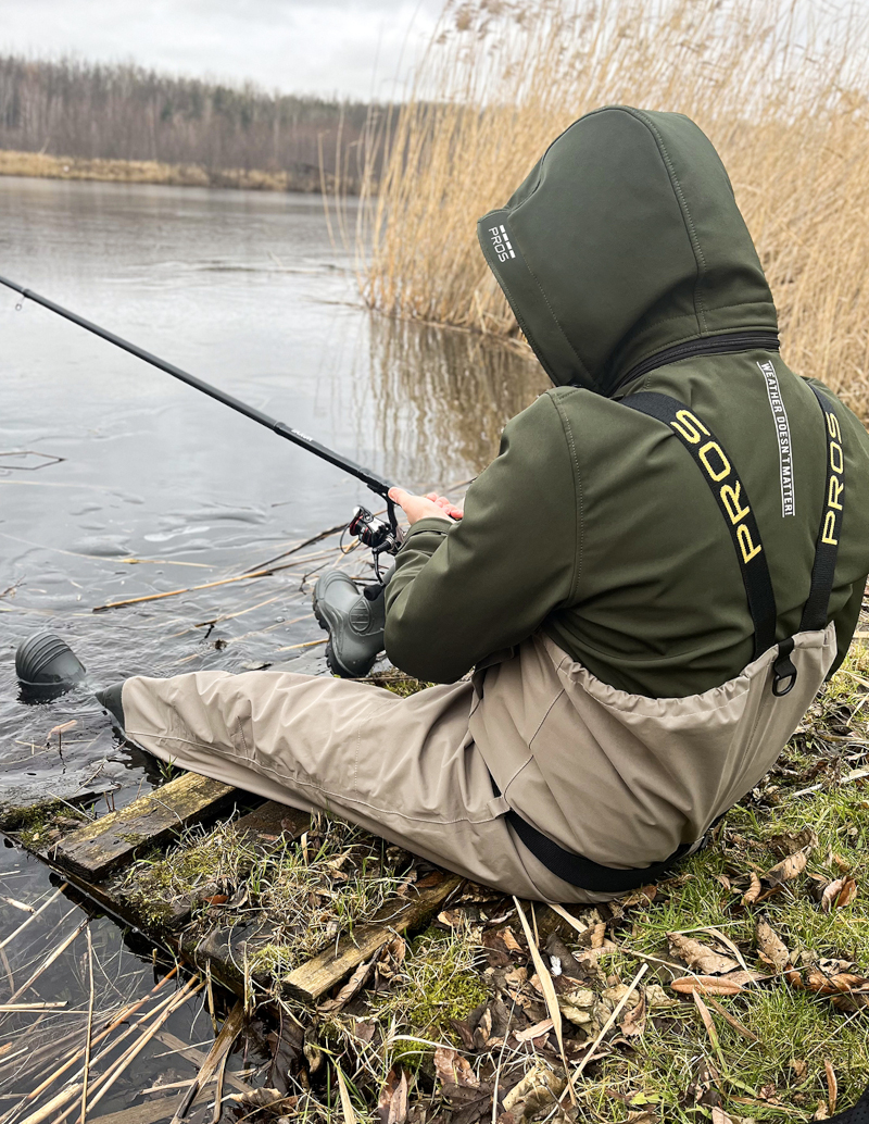 PROS Breathable Chest Waders SB04 Air Olive