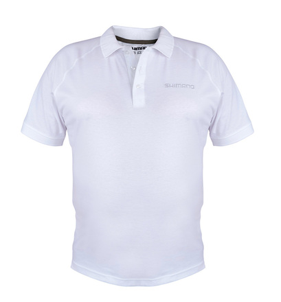 Shimano SHM Short Sleeve Polo White