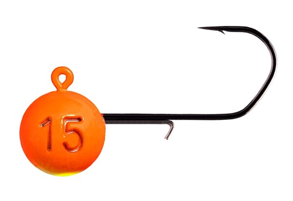 Monkey Lures Monkey Hook 1/0 Orange Jighead (3 pieces)