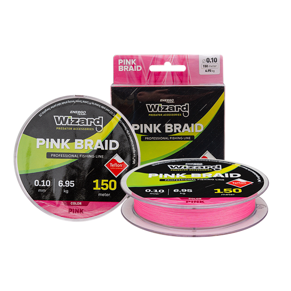 Energo Wizard Braided Line Pink 150m 0,18mm / 12,42kg