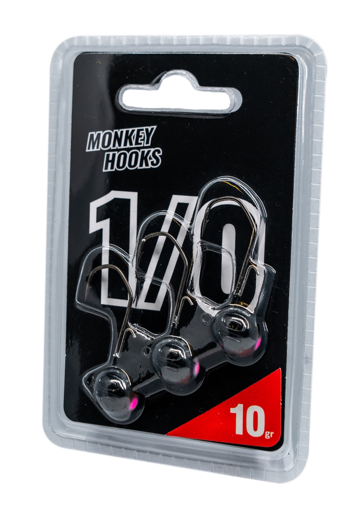 Monkey Lures Monkey Hook 1/0 Black Jighead (3 pieces)