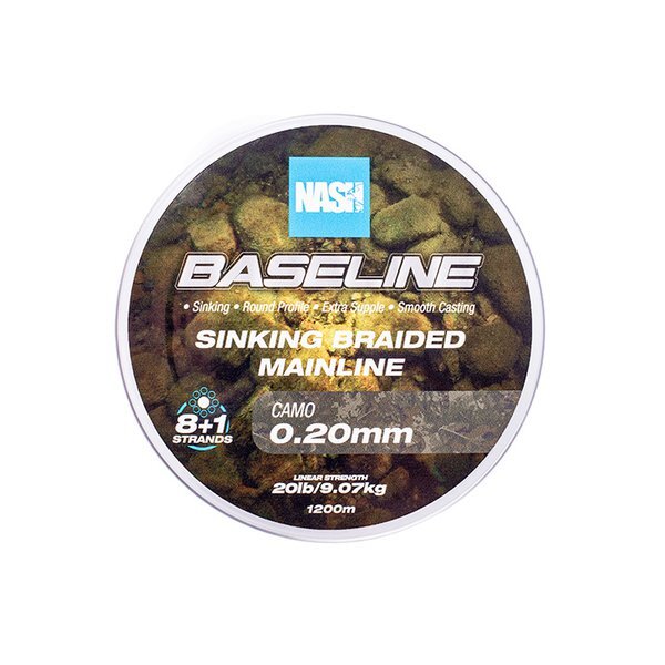 Nash TT Baseline Sinking Braid UV Yellow Braided Line (1200m)