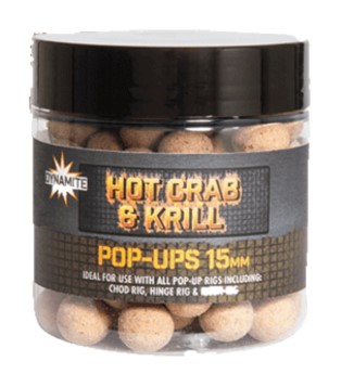 Dynamite Baits Hot Crab & Krill Pop Ups (15mm)