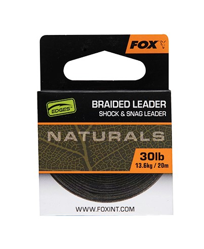 Fox Edges Naturals Braided Leader (20m)