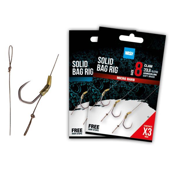 Nash Solid Bag Rig (3 pieces) (20lb)