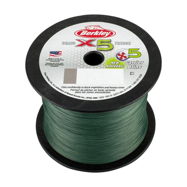 Berkley x5 Braided Line Low-Vis Green 2000m