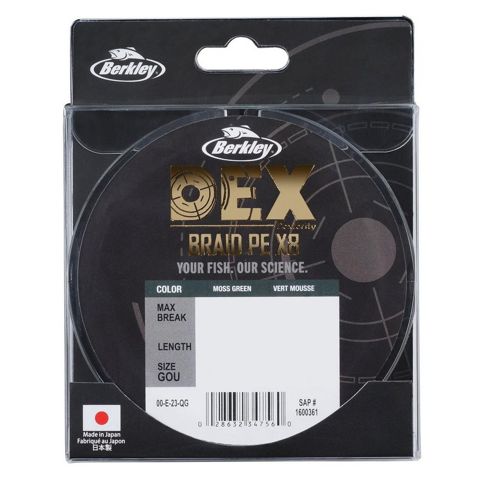 Berkley Dex X8 PE Braided Line Moss Green (150m)