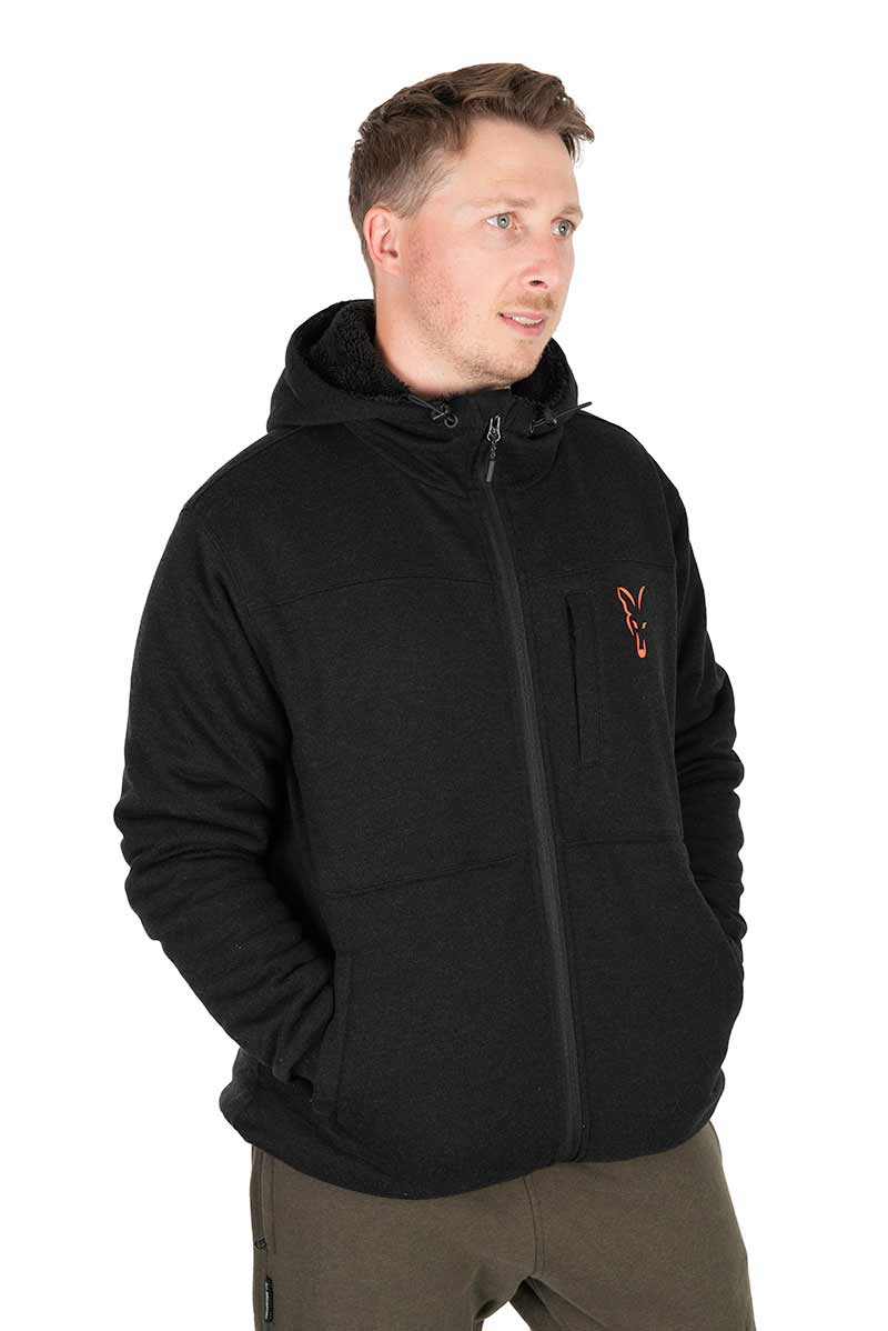 Fox Collection Sherpa Jacket Black/Orange