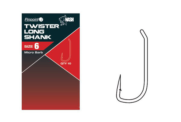 Nash Twister Long Shank Barbless Carp Hook