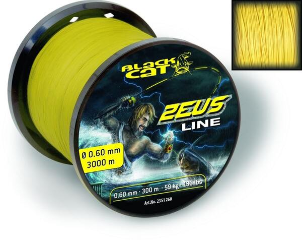 Black Cat Zeus Braided Line Yellow 3000m