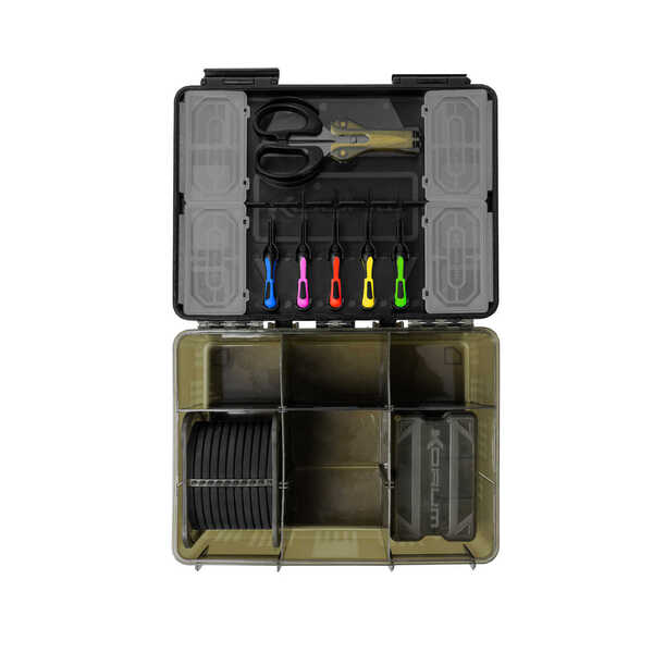 Korum Tackle Blox Fully Loaded Tacklebox (Includes 8 Items!)