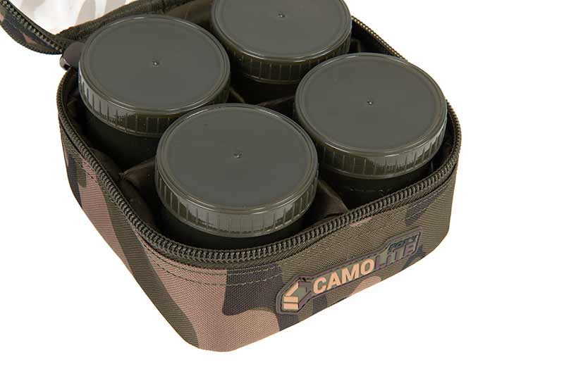 Fox Camolite 6 Pot Hookbait Case (Incl. 6 Pots)