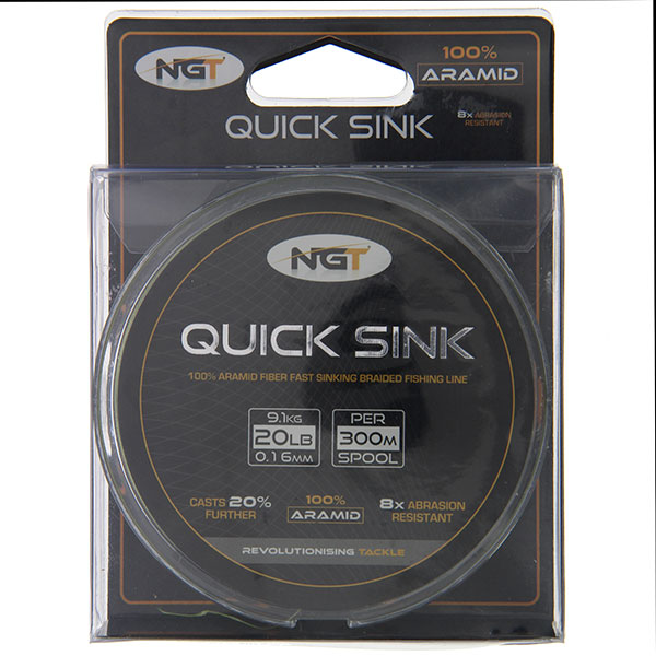 NGT 300 m Quick Sink Braid Line Moss Green