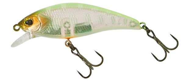 Illex Flat Tricoroll 45 S Trout Lure 4.5cm (3.7g) - Chartreuse Back Yama