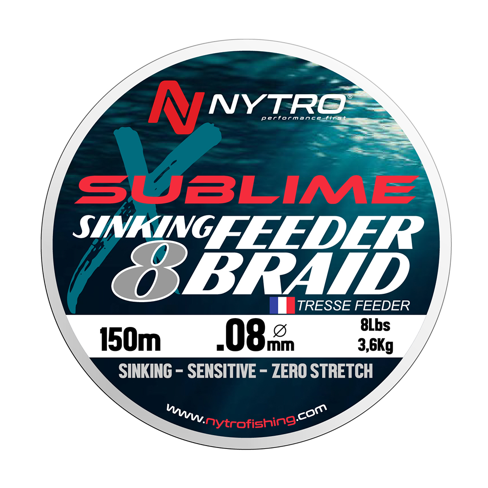 Nytro Sublime X8 Sinking Feeder Braided Line 150m
