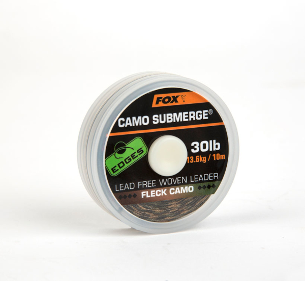 Fox Edges Submerge Camo Lead Free Woven Leader - Fox Edges Submerge Camo Lead Free Woven Leader 30lb (10m)