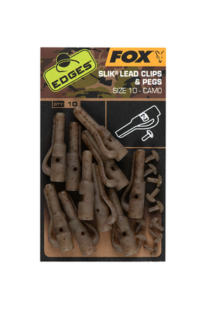 Fox Edges Camo Silk Lead Clip + Pegs Size 10 (10 pieces)