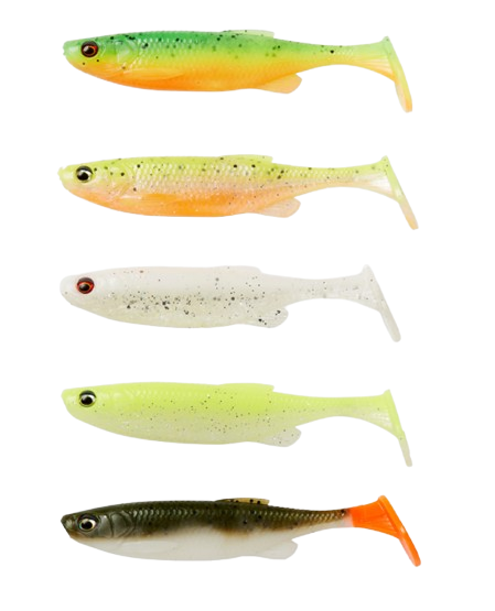 Savage Gear Fat Minnow T-Tail Shad 13cm (20g) (5 pieces) - Darkwater Mix