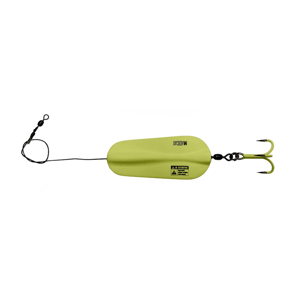 Madcat A-Static Inline Catfish Spoon (125g) - Fluo Yellow UV