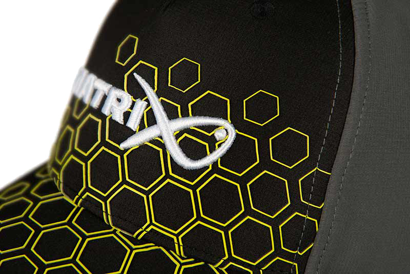 Matrix Hex Print Baseball Cap Black