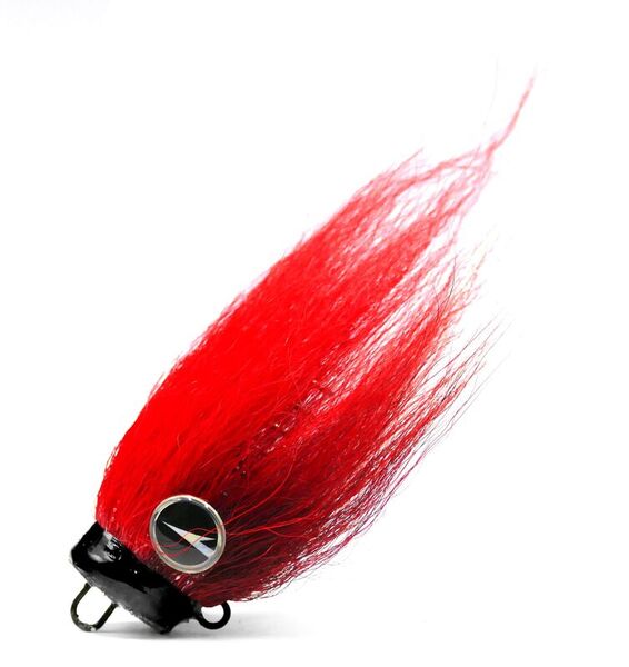 VMC Mustache Rig Red Hot Lead Free Bucktail Jighead