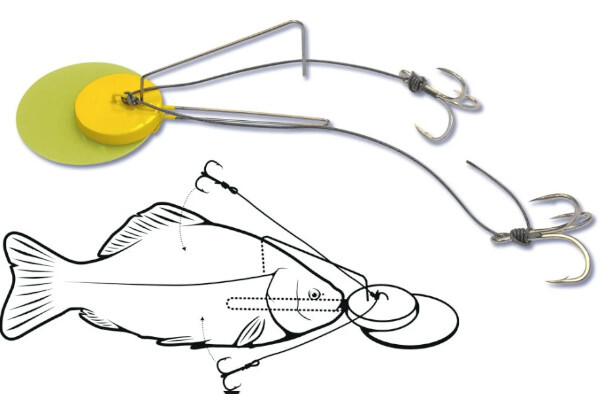 Black Cat #2/0 Dead Bait Jig Rig Yellow 100kg