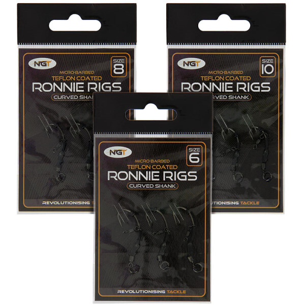 NGT Ronnie Rigs - 3-Pack with Teflon Hooks