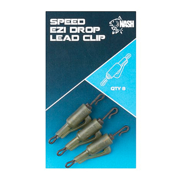 Nash Speed Ezi Drop Lead Clip (8 pieces) - Camou Green