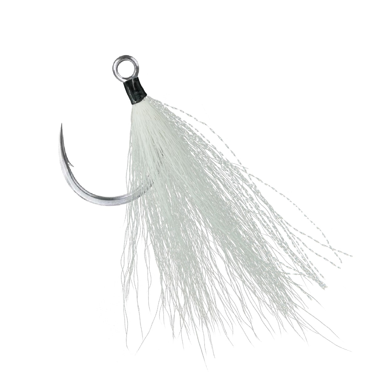 BKK Lone Diablo BT White Bucktail Seafish Hook (2 pieces)