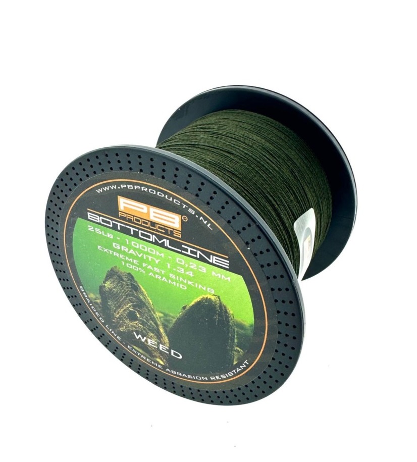 PB Products Bottom Line Weed Braided Line 0.23mm 25lb (500m)