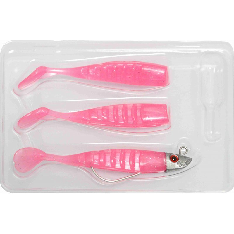 Yamashiro Gadida Soft Minnow  (1 Offset Jighead, 3 Bodies) - Colour 3