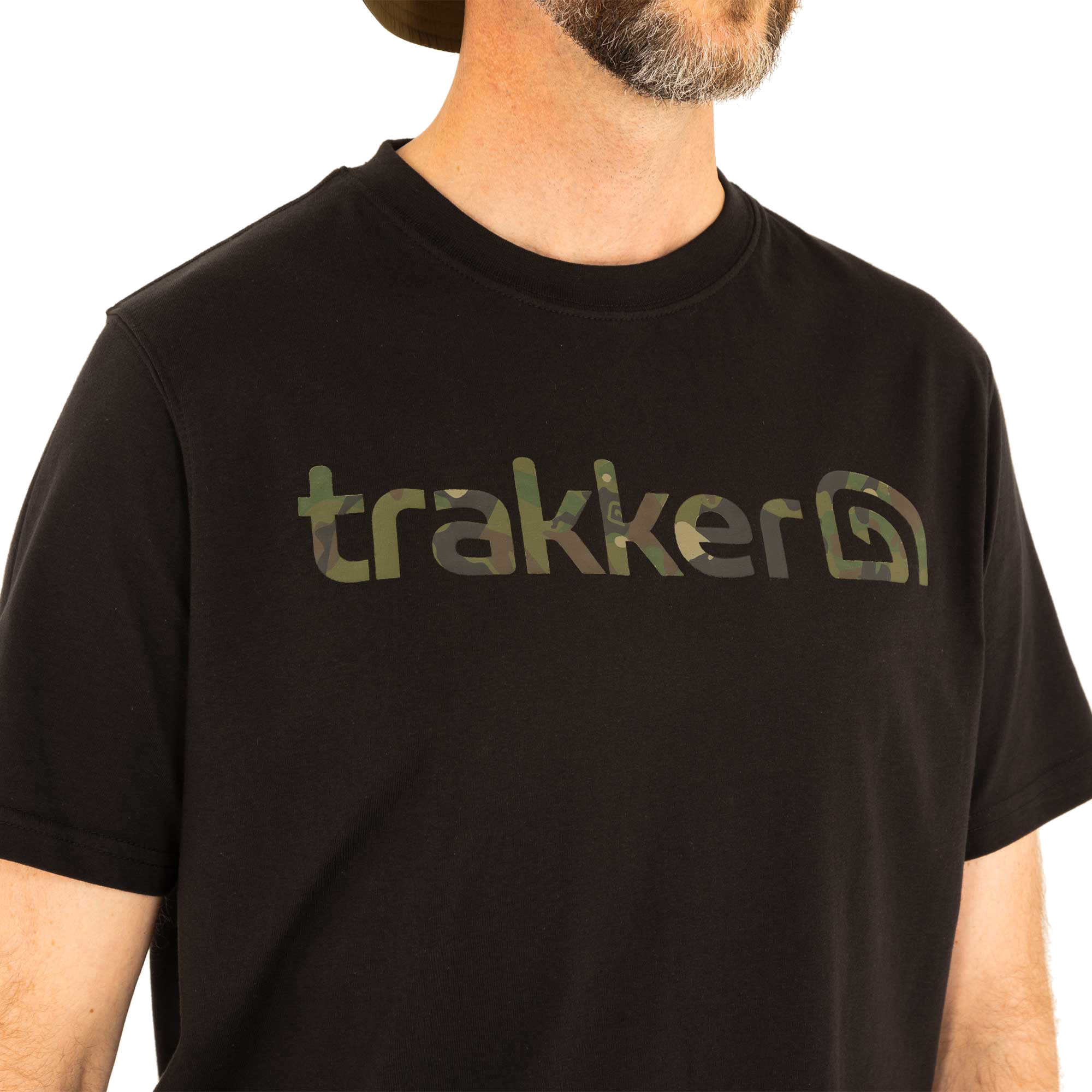 Trakker CR Logo T-Shirt Black Camo