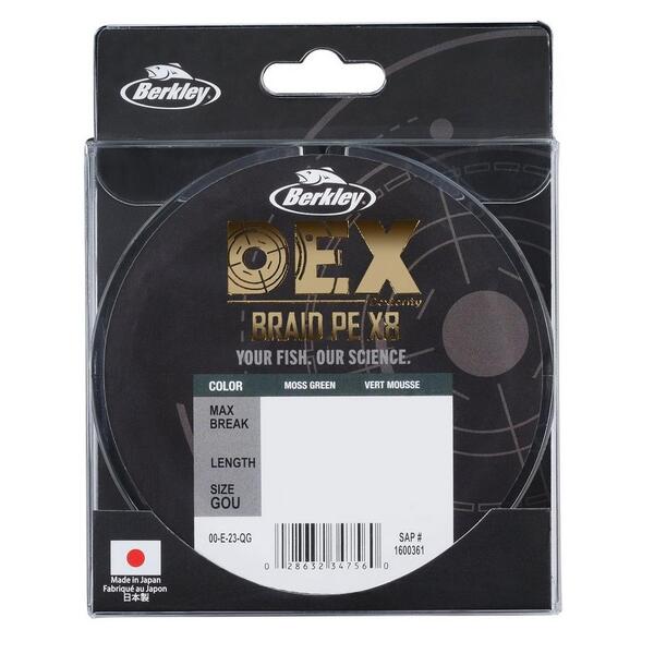 Berkley Dex X8 PE Braided Line Moss Green (300m)