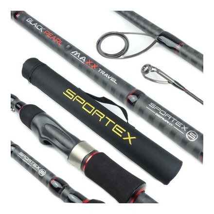 Sportex Black Pearl Maxx Travel Spin Rod 220cm (25-84g) (4-pieces)