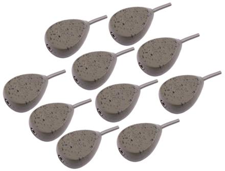 NGT Coated Camo Lead Inline Flat Pear (10 pieces)
