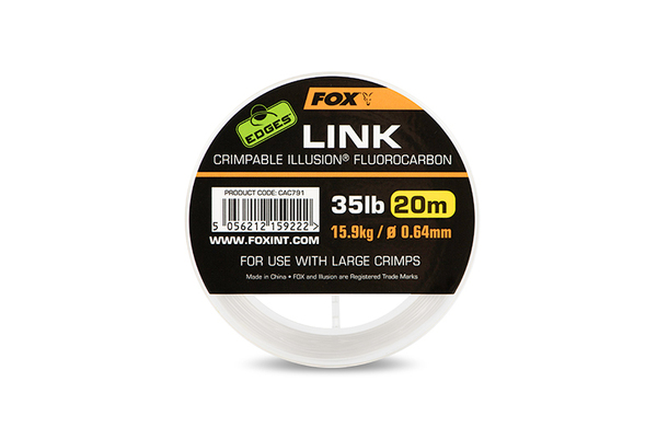 Fox Edges Link Illusion Fluorocarbon Carp Leader (20m)