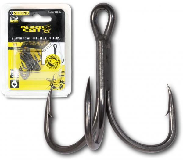 Black Cat Curved Point Treble Hook DG (5 pieces)