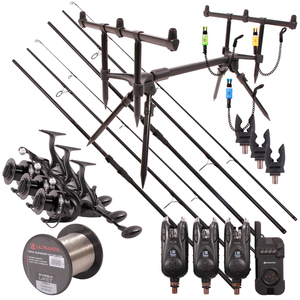 Ultimate Adventure Carp Triple Rod Set