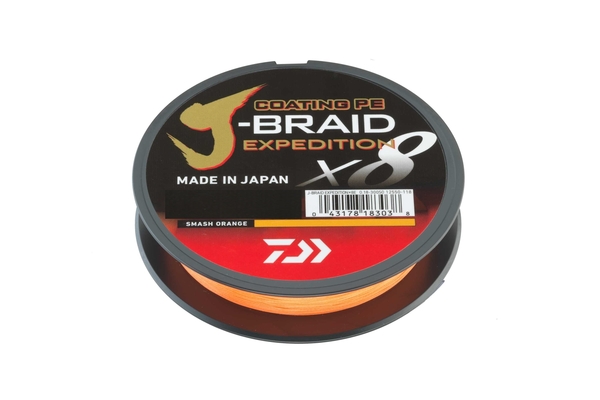 Daiwa J-Braid Expedidtion X8 Braided Line Smash Orange (3000m)